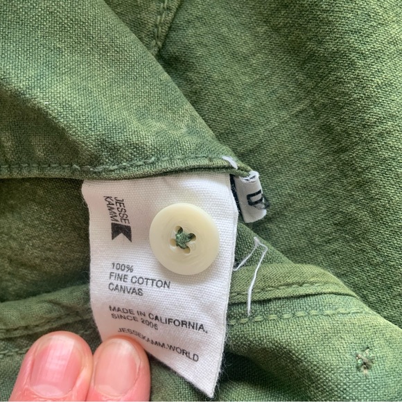 Jesse Kamm Sailor Pants - Olive Green Size 0 - Picture 3 of 5